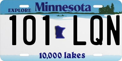 MN license plate 101LQN