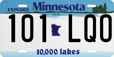 MN license plate 101LQO