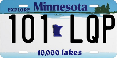 MN license plate 101LQP