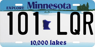 MN license plate 101LQR