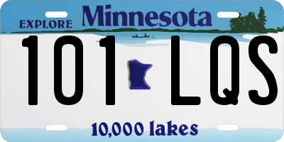 MN license plate 101LQS
