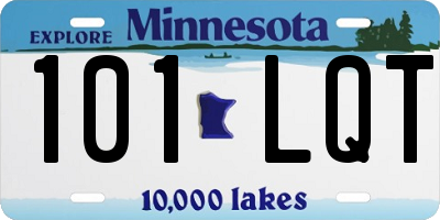 MN license plate 101LQT
