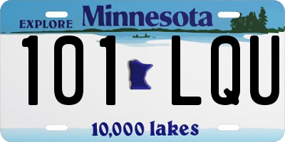 MN license plate 101LQU