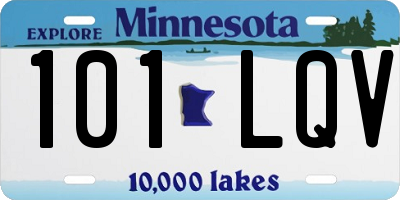 MN license plate 101LQV