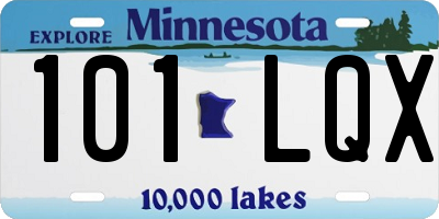 MN license plate 101LQX