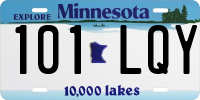 MN license plate 101LQY