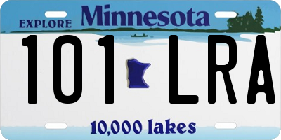 MN license plate 101LRA