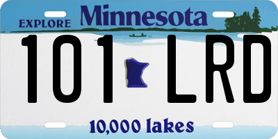 MN license plate 101LRD
