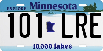 MN license plate 101LRE