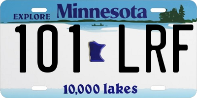 MN license plate 101LRF