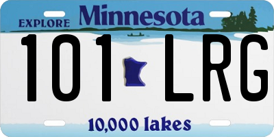 MN license plate 101LRG