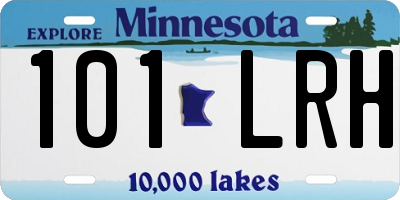 MN license plate 101LRH