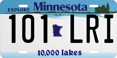 MN license plate 101LRI