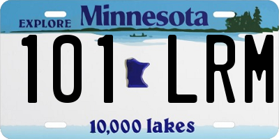 MN license plate 101LRM