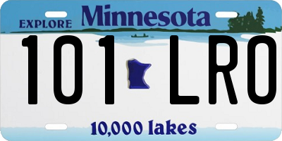 MN license plate 101LRO