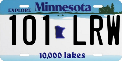 MN license plate 101LRW
