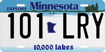 MN license plate 101LRY