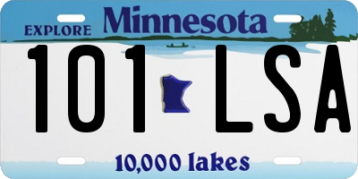 MN license plate 101LSA