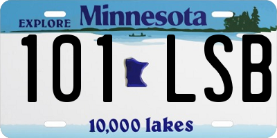 MN license plate 101LSB