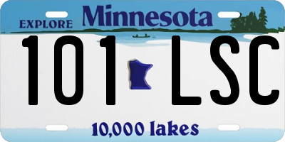 MN license plate 101LSC