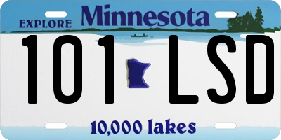 MN license plate 101LSD