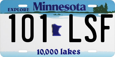 MN license plate 101LSF