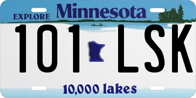 MN license plate 101LSK