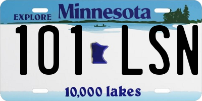 MN license plate 101LSN