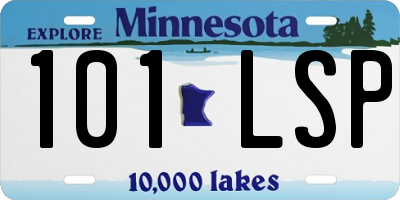 MN license plate 101LSP