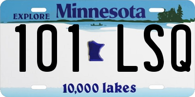 MN license plate 101LSQ