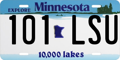 MN license plate 101LSU