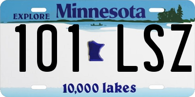 MN license plate 101LSZ