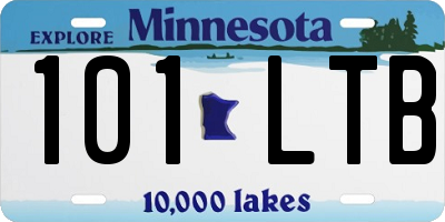 MN license plate 101LTB