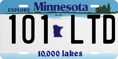 MN license plate 101LTD