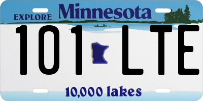 MN license plate 101LTE