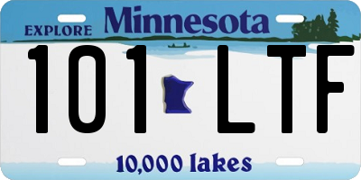 MN license plate 101LTF