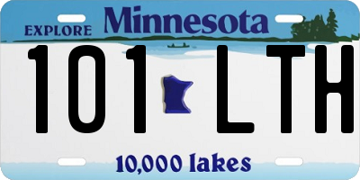 MN license plate 101LTH