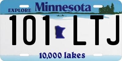 MN license plate 101LTJ