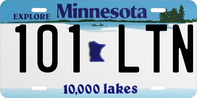 MN license plate 101LTN