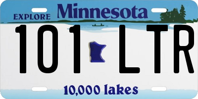 MN license plate 101LTR