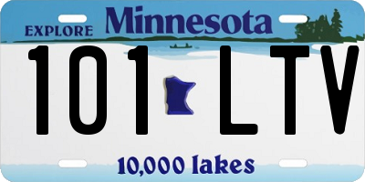 MN license plate 101LTV