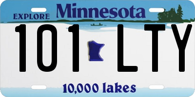 MN license plate 101LTY
