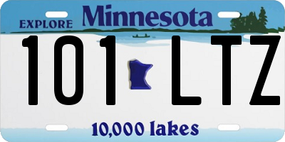 MN license plate 101LTZ