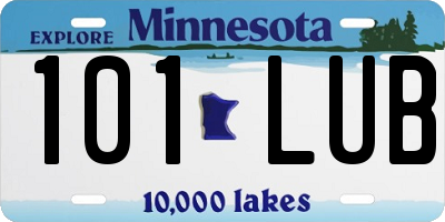 MN license plate 101LUB