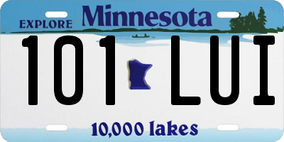 MN license plate 101LUI