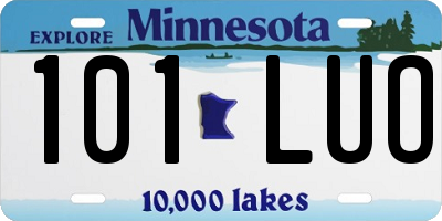 MN license plate 101LUO