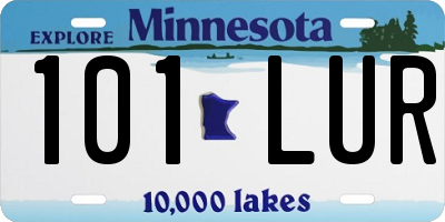 MN license plate 101LUR