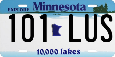MN license plate 101LUS