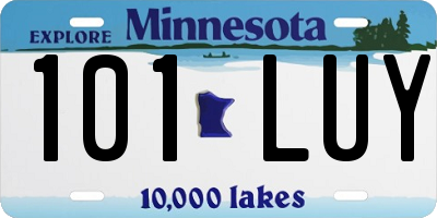 MN license plate 101LUY