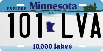 MN license plate 101LVA